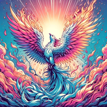 Explain why the phoenix is reborn from its ashes in ancient legends.