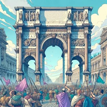 Explain why the Romans built triumphal arches.