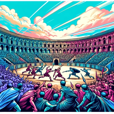 Explain why the Romans used amphitheaters for their gladiator fights?