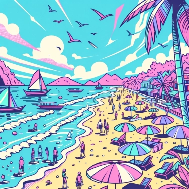 Explain why the sand is so hot on a sunny beach?