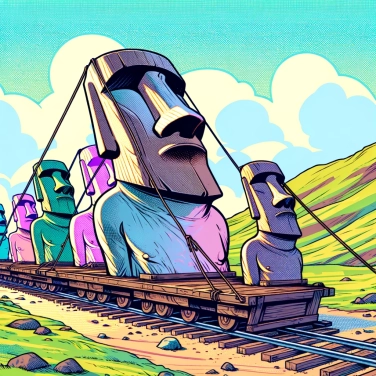 Explain why the statues of Easter Island were moved for kilometers?