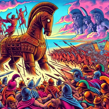 Explain why the Trojan War has been a legendary event with multiple interpretations.