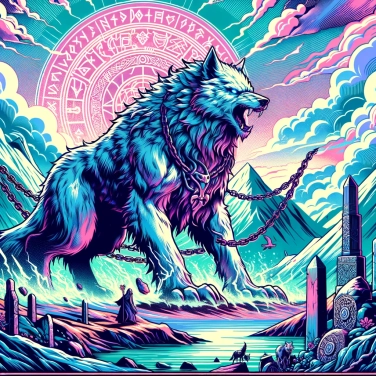 Explain why the Vikings feared the wolf Fenrir from their legends.