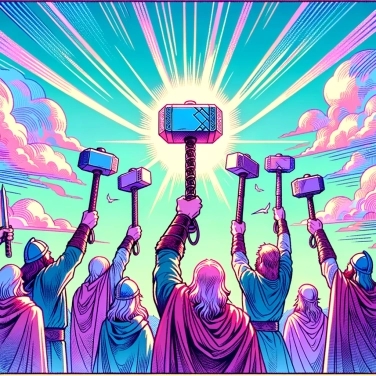 Explain why the Vikings honored the god Thor by using hammers as sacred symbols.
