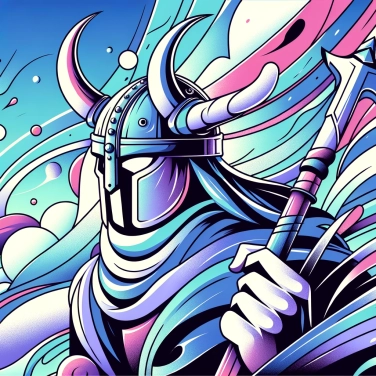 Explain why the Vikings used horned helmets in their artistic representations.