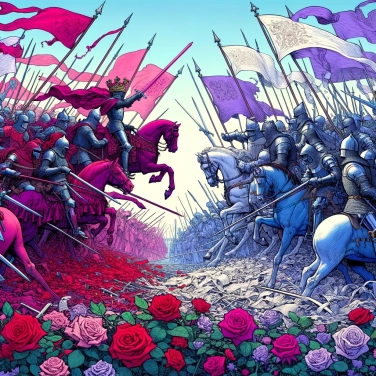 Explain why the War of the Roses in England lasted for over 30 years.