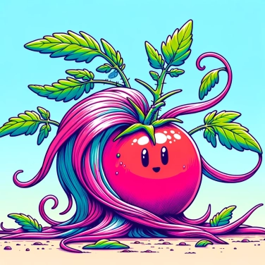 Explain why tomato plants sometimes have leaves that look like hairs?