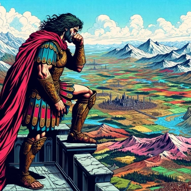 Explain why was Alexander the Great crying when there were no more lands to conquer?