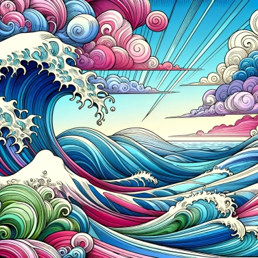 Explain why waves form in the sea and how they propagate to the shore.
