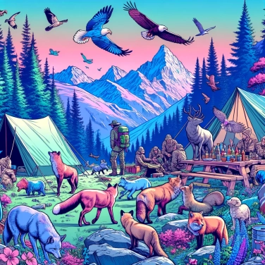 Explain why wild animals are attracted to mountaineers' base camps during expeditions?