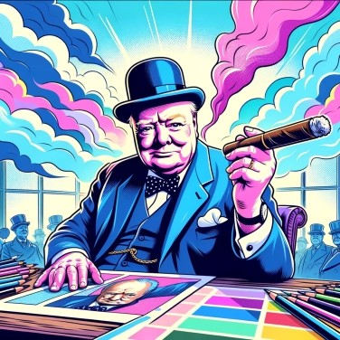 Explain why Winston Churchill always had a cigar in his mouth.