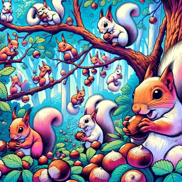 Why do squirrels eat hazelnuts?