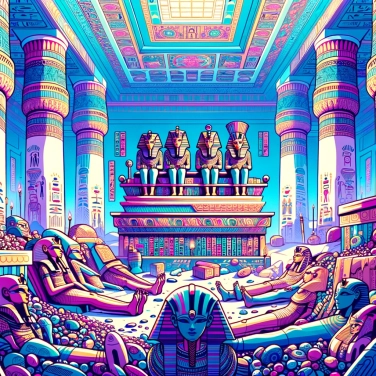 Why were the pharaohs buried with so much wealth?
